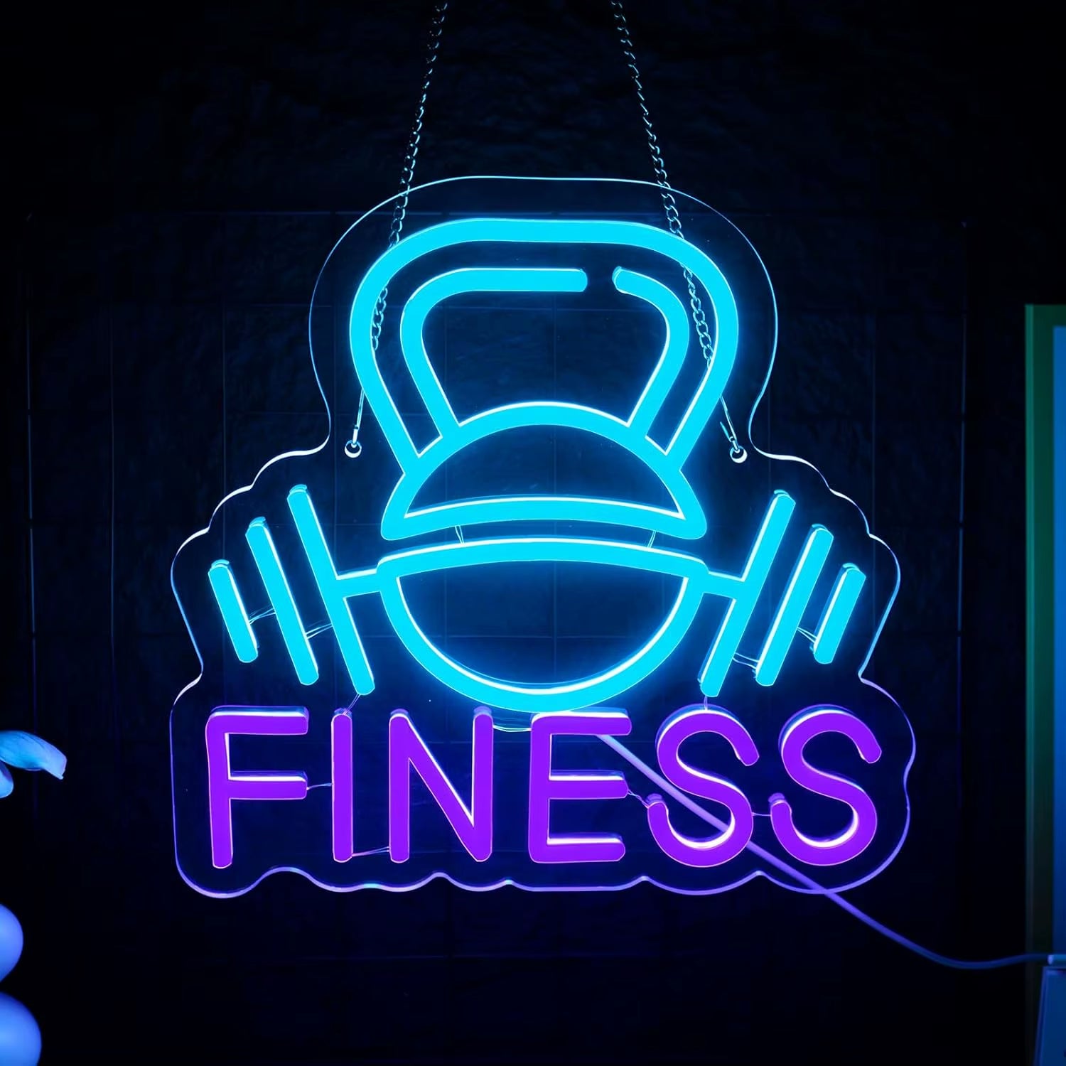 Dumbbell Neon Sign Gym Neon Sign Light Fitness Strength Sports Room Decor Club Lovers Living Room Decoration Gifts