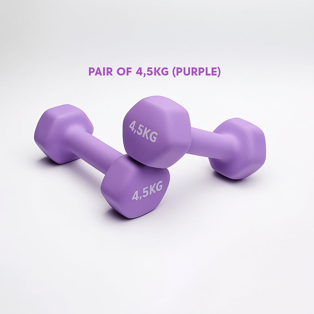 Neoprene Dumbbell Pair Home Weights Gym Fitness Sports