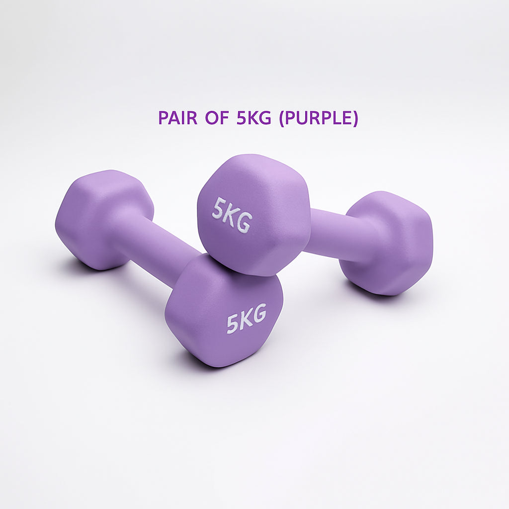 Neoprene Dumbbell Pair Home Weights Gym Fitness Sports