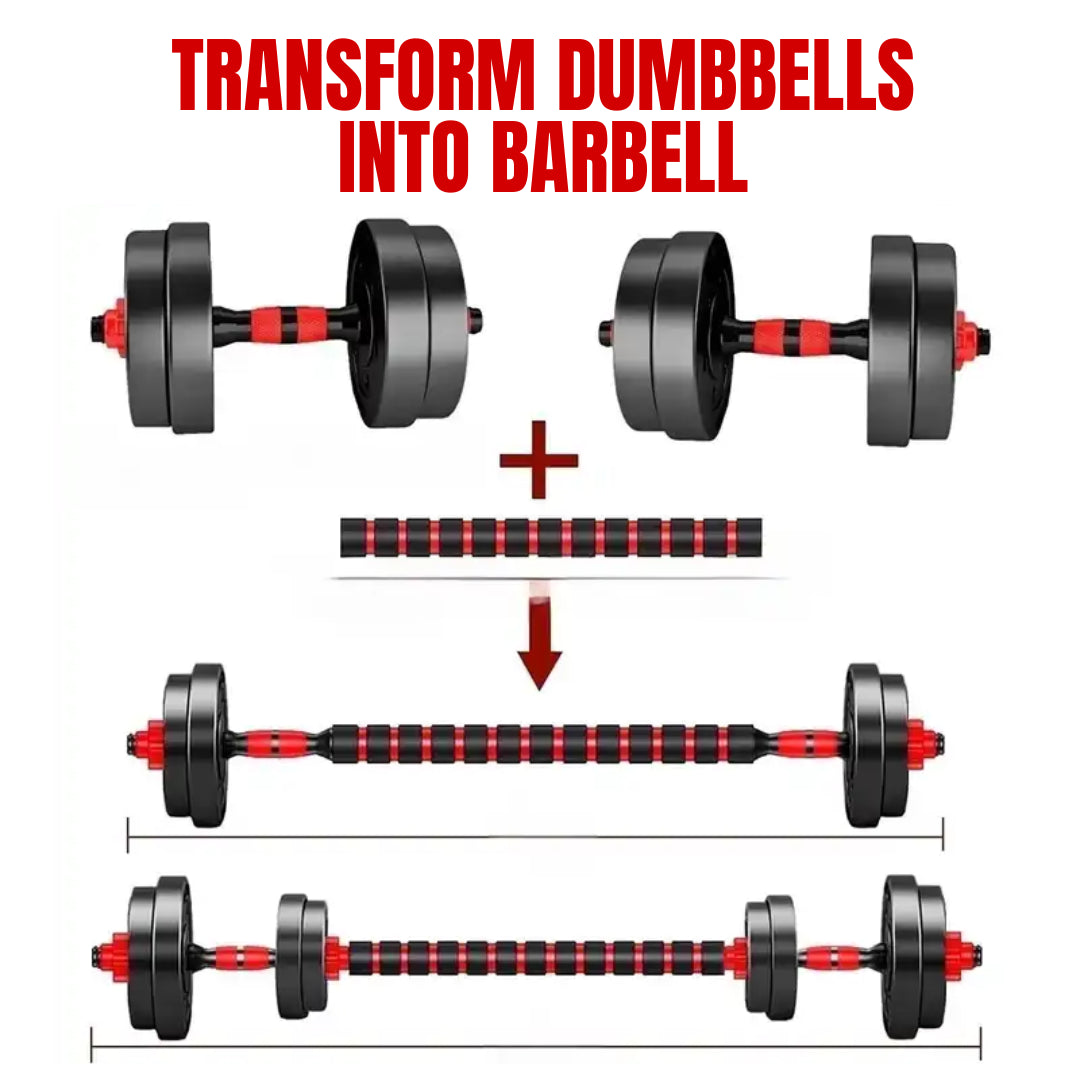 Exersci 20Kg-40Kg Adjustable Dumbbell Barbell Weights Set Kettlebell Option